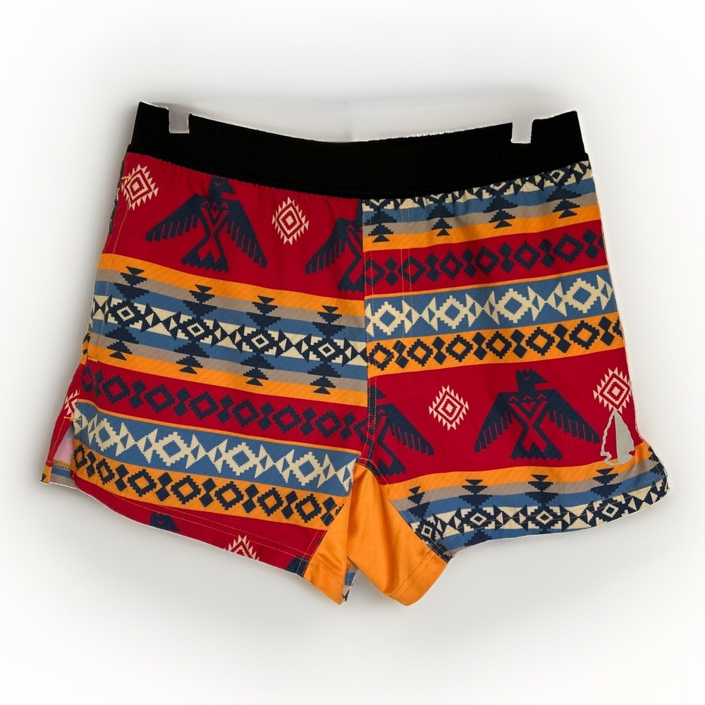 Tachuntfish Shorts Colorful Southwestern Aztec Bird Print Mens L - NO DRAWSTRING